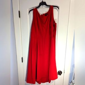 Red dress asymmetrical